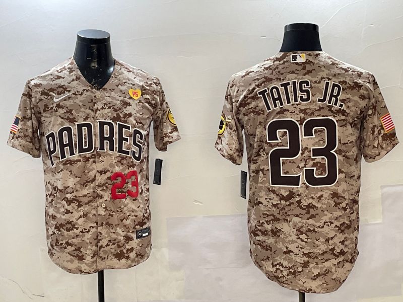 Men San Diego Padres #23 Tatis jr Camo Game 2025 Nike MLB Jersey style 4